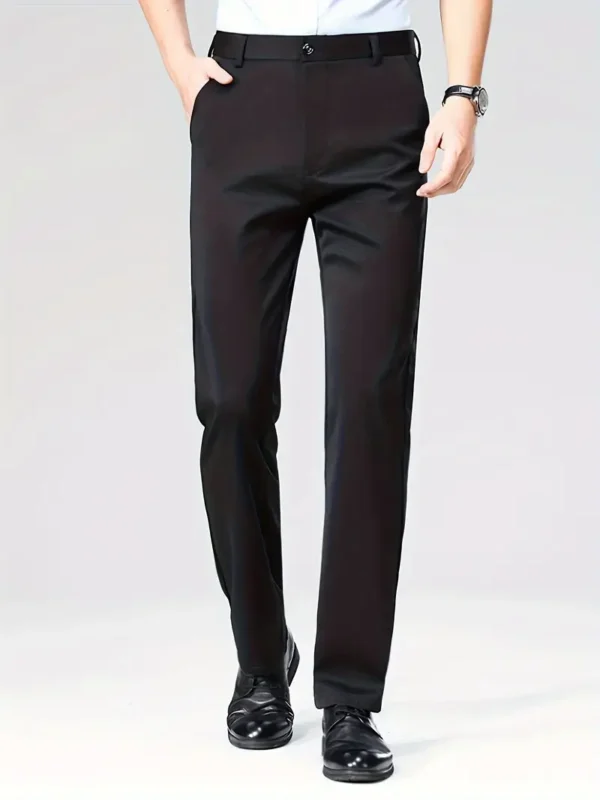 Men'S Casual Long Trousers, Business Slacks, Loose-Fitting, Versatile Straight-Leg Pants - Image 4