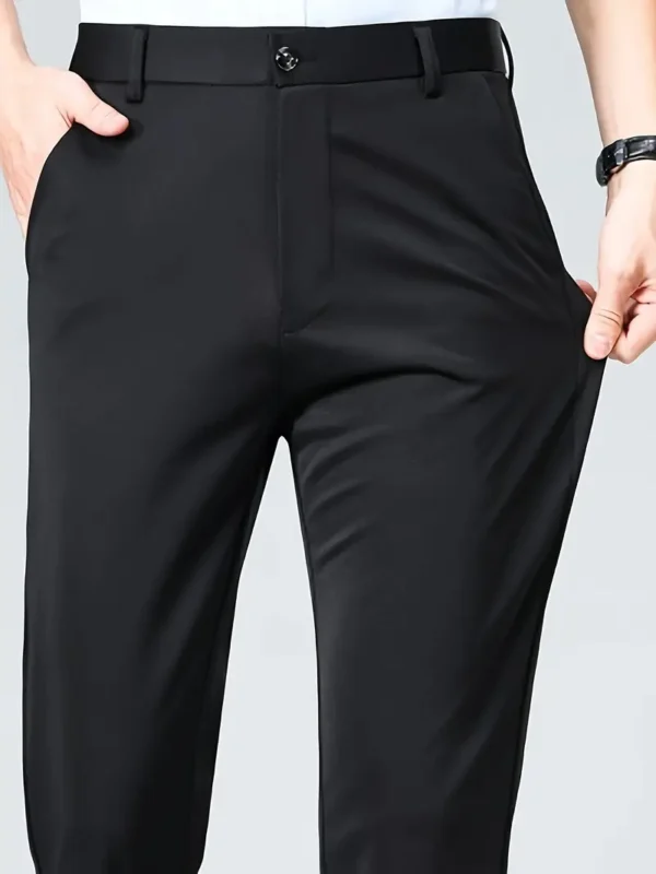 Men'S Casual Long Trousers, Business Slacks, Loose-Fitting, Versatile Straight-Leg Pants