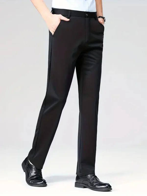 Men'S Casual Long Trousers, Business Slacks, Loose-Fitting, Versatile Straight-Leg Pants - Image 5